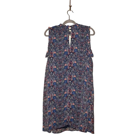 SPEECHLESS NEW $79 Floral Ruffle Trim High Neck Keyhole‎ Shift Dress 1X - Picture 2 of 5